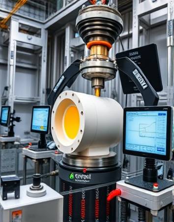 robust HDPE strength, determined, enduring stress tests, photorealistic, in an industrial laboratory with precision instruments, highly detailed, vibration sensors and monitors in use, high resolution, bold contrasts, even lighting, shot with a 100mm telephoto lens.